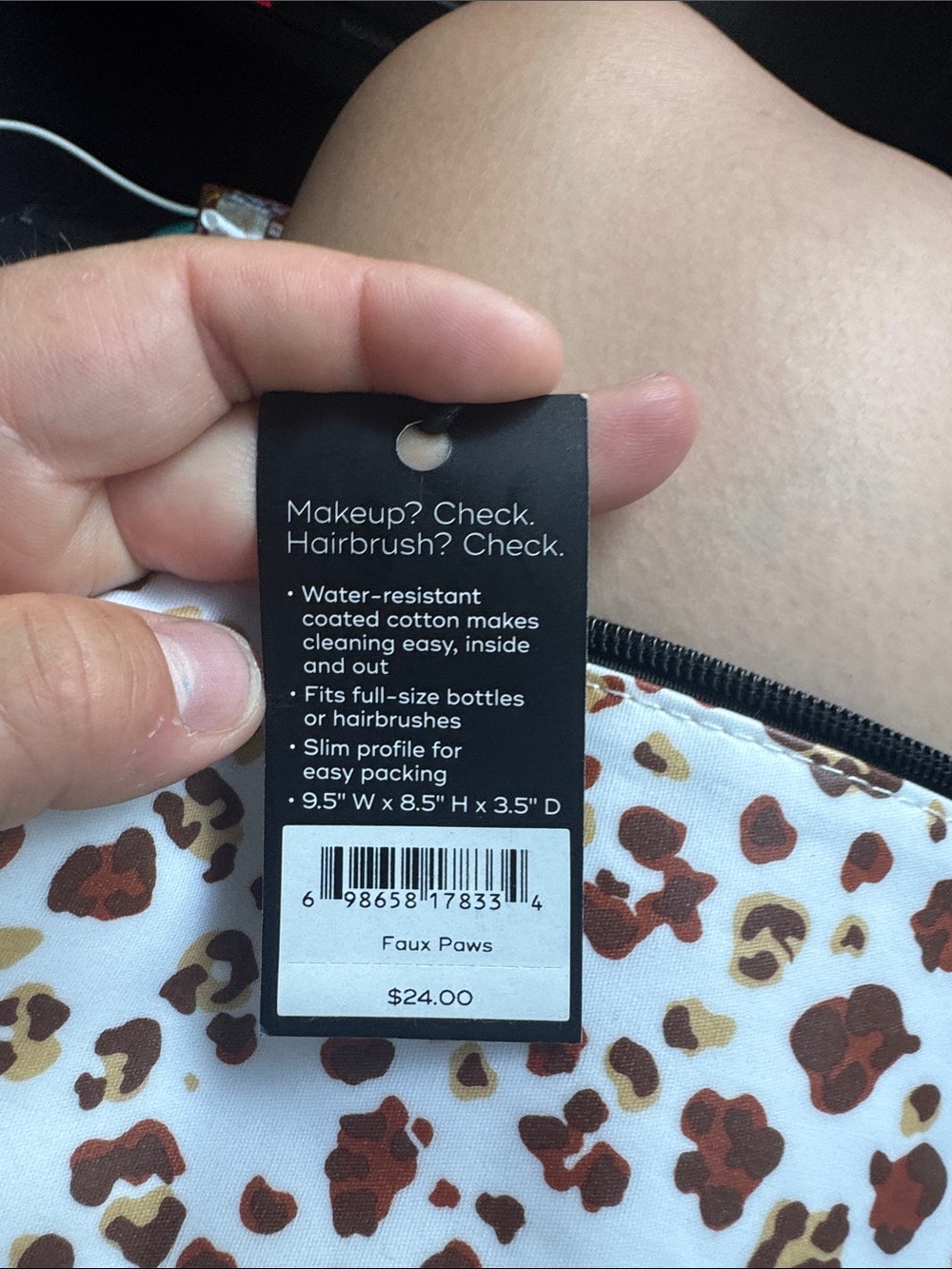 Scout Leopard Cosmetic Pouch - Brown & White - Picture 3 of 4